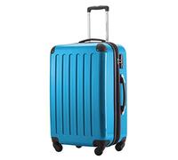 Hauptstadtkoffer ALEX Trolley Rigido Espandibile 65 cm (74 L) con Lucchetto TSA, Valigia da Viaggio Robusta con 4 Ruote Doppie, Ciano blu