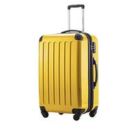 Hauptstadtkoffer ALEX Trolley Rigido Espandibile 65 cm (74 L) con Lucchetto TSA, Valigia da Viaggio Robusta con 4 Ruote Doppie, Giallo