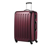 Hauptstadtkoffer ALEX Trolley Rigido Espandibile 75 cm (119 L) con Lucchetto a Combinazione, Valigia da Viaggio Robusta con 4 Ruote Doppie, Borgogna