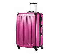 Hauptstadtkoffer ALEX Trolley Rigido Espandibile 75 cm (119 L) con Lucchetto a Combinazione, Valigia da Viaggio Robusta con 4 Ruote Doppie, Rosa