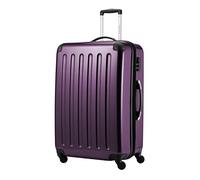 Hauptstadtkoffer ALEX Trolley Rigido Espandibile 75 cm (119 L) con Lucchetto a Combinazione, Valigia da Viaggio Robusta con 4 Ruote Doppie, Viola