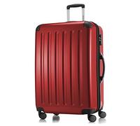 Hauptstadtkoffer ALEX Trolley Rigido Espandibile 75 cm (119 L) con Lucchetto TSA, Valigia da Viaggio Robusta con 4 Ruote Doppie, Rosso