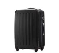 Hauptstadtkoffer ALEX Trolley Rigido Espandibile 75 cm (119 L) con Lucchetto TSA, Valigia da Viaggio Robusta con 4 Ruote Doppie, Nero