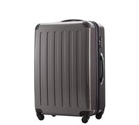 Hauptstadtkoffer ALEX Trolley Rigido Espandibile 75 cm (119 L) con Lucchetto TSA, Valigia da Viaggio Robusta con 4 Ruote Doppie, Titanio o