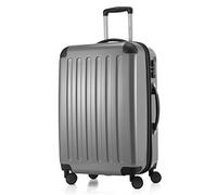 HAUPTSTADTKOFFER - Alex - Valigia rigida mediana, Trolley espandible, TSA, 65 cm, 74 L, Argento