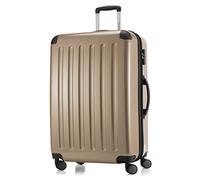 HAUPTSTADTKOFFER - ALEX - Valigia rigida, Trolley espandibile, Bagaglio con 4 ruote doppie, 75 cm, 119 litri, Champagne