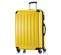 HAUPTSTADTKOFFER - ALEX - Valigia rigida, Trolley espandibile, Bagaglio con 4 ruote doppie, TSA, 75 cm, 119 litri, Giallo