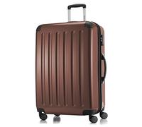 HAUPTSTADTKOFFER - ALEX - Valigia rigida, Trolley espandibile, Bagaglio con 4 ruote doppie, TSA, 75 cm, 119 litri, Marrone