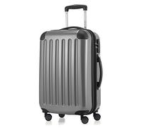 HAUPTSTADTKOFFER - ALEX - Bagaglio a mano con scomparto per laptop, Valigia rigida, Trolley espandibile, 4 doppie ruote, 55 cm, 42 litri, Argento