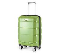 Hauptstadtkoffer - Britz - Bagaglio a mano con scomparto per laptop, trolley cabina valigia rigida leggera, TSA, 4 ruote, 55 cm, 34 L, Verde brillante