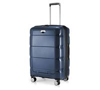 HAUPTSTADTKOFFER - Britz - Valigia rigida con scomparto per laptop Trolley da viaggio espandibile, leggero TSA, 4 ruote, 66 cm, 60 L, Blu scuro