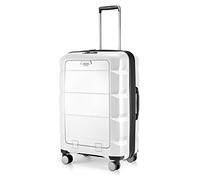 HAUPTSTADTKOFFER - Britz - Valigia rigida con scomparto per laptop Trolley da viaggio espandibile, leggero TSA, 4 ruote, 66 cm, 60 L, Bianco