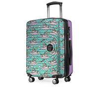 HAUPTSTADTKOFFER Mitte - Bagaglio a Mano, 2.9 Kg Un Gioco da Ragazzi, TSA, Valigia Rigida, Trolley con 4 Ruote, Bagaglio a Mano 55 cm, 42 L, Motivo Valigia, Unicorn Lilla