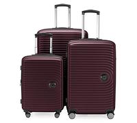 Hauptstadtkoffer Mitte - Set di 3 Valigie - Valigia Bagaglio a Mano 55 cm, Valigia Media 68 cm + Valigia da Viaggio Grande 77 cm, Guscio Rigido ABS, TSA, Bordeaux
