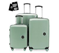 Hauptstadtkoffer Mitte - Set valigie 3 pezzi, valigia cabina 55 cm, valigia media 68 cm, valigia grande 77 cm, valigie rigide ABS, serratura TSA + Etichetta bagaglio digitale, Menta