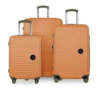 Hauptstadtkoffer Mitte - Set valigie 3 pezzi, valigia cabina 55 cm, valigia media 68 cm, valigia grande 77 cm, valigie rigide ABS, serratura TSA + Etichetta bagaglio digitale, Albicocca