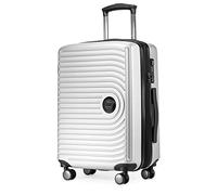 HAUPTSTADTKOFFER Mitte - Bagaglio a Mano 55x40x23, TSA, 4 Ruote, Valigia da Viaggio, Valigia Rigida, Valigia con Rotelle, Valigia Bagaglio a Mano, Bianco Opaco