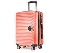 HAUPTSTADTKOFFER Mitte - Bagaglio a Mano 55x40x23, TSA, 4 Ruote, Valigia da Viaggio, Valigia Rigida, Valigia con Rotelle, Valigia Bagaglio a Mano, Corallo