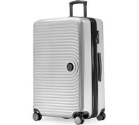 HAUPTSTADTKOFFER Mitte - Valigia Rigida Grande, TSA, 4 Ruote, Bagaglio da Stiva con Espansione di Volume di 8 cm, 77 cm, 130 L, Bianco Opaco