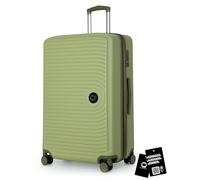 Hauptstadtkoffer Mitte - Valigia grande rigida 77 cm estensibile, valigia da stiva, serratura TSA, 4 ruote doppie, trolley da viaggio, 130 L + Etichetta bagaglio digitale, Kiwi