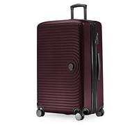 HAUPTSTADTKOFFER - MITTE - Valigia grande rigida, estensibile, bagaglio con volume di espansione di 8 cm, TSA, 4 ruote a doppia ruota, 77 cm, 130 litri, Borgogna