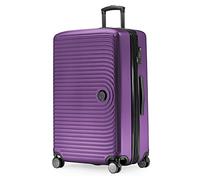 HAUPTSTADTKOFFER Mitte - Valigia Rigida Grande, TSA, 4 Ruote, Bagaglio da Stiva con Espansione di Volume di 8 cm, 77 cm, 130 L, Melanzana