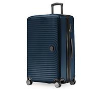 HAUPTSTADTKOFFER Mitte - Valigia Rigida Grande, TSA, 4 Ruote, Bagaglio da Stiva con Espansione di Volume di 8 cm, 77 cm, 130 L, Blu Scuro