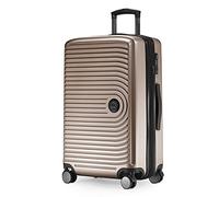 HAUPTSTADTKOFFER Mitte - Valigia Media a Guscio Rigido, TSA, 4 Ruote, Bagaglio da Stiva con Espansione di Volume di 8 cm, 68 cm, 88 L, Champagne
