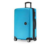 HAUPTSTADTKOFFER Mitte - Valigia Media a Guscio Rigido, TSA, 4 Ruote, Bagaglio da Stiva con Espansione di Volume di 8 cm, 68 cm, 88 L, Blu Ciano