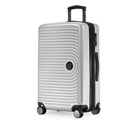 HAUPTSTADTKOFFER - MITTE - Valigia rigida media, estensibile, bagaglio con volume di espansione di 8 cm, TSA, 4 ruote a doppia ruota, 68 cm, 88 litri, Bianco