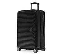 HAUPTSTADTKOFFER - MITTE - Valigia rigida media, estensibile, bagaglio con volume di espansione di 8 cm, TSA, 4 ruote a doppia ruota, 68 cm, 88 litri, Nero