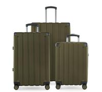 Hauptstadtkoffer Q-Damm - set di 3 valigie - valigia bagaglio a mano 54 cm, valigia media 68 cm + valigia da viaggio grande 78 cm, guscio rigido ABS, TSA, Avocado