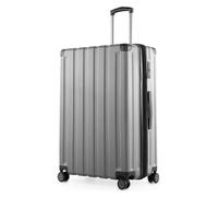Hauptstadtkoffer Q-Damm Trolley Grande (78 cm) 111-133 L, Argento | Scocca Rigida ABS · Serratura TSA · Espandibile · 4 Ruote · Parti Sostituibili · Bagaglio da Stiva · Vacanze · 2-3 Settimane