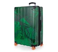 Hauptstadtkoffer Q-Damm Trolley Grande (78 cm) 111-133 L, Design floreale | Scocca Rigida ABS · Serratura TSA · Espandibile · 4 Ruote · Parti Sostituibili · Bagaglio da Stiva · Vacanze · 2-3 Settimane
