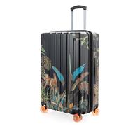 Hauptstadtkoffer Q-Damm - Valigia media a guscio rigido, TSA, 4 ruote, bagaglio da stiva con espansione di volume di 6 cm, 68 cm, Design leopardo