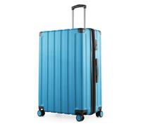 Hauptstadtkoffer Q-Damm - Valigia rigida grande, TSA, 4 ruote, bagaglio da stiva con espansione di volume di 6 cm, 78 cm, 133 litri, Blu ciano