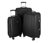 HAUPTSTADTKOFFER - Wedding - Set di 3 Valigie Trolley rigido TSA 4 ruote ABS, (S, M, L), Nero