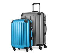 Hauptstadtkoffer Set di valigie, 65 cm, 116 L, Argento / Ciano