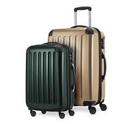 Hauptstadtkoffer Set di valigie, 65 cm, 116 L, Champagne / Verde Oscuro