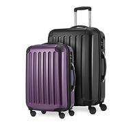 Hauptstadtkoffer Set di valigie, 65 cm, 116 L, Nero / Porpora