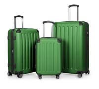 Hauptstadtkoffer Spree - 3Er Koffer-Set Trolley-Set Rollkoffer Reisekoffer, Tsa, (S, M & L), Set di 3 Valigie, 75 Cm, 259 Liters, Verde
