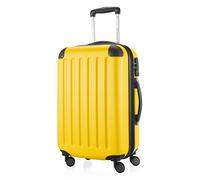 HAUPTSTADTKOFFER - SPREE - Bagaglio a mano, Valigia rigida, Trolley espandibile, 4 ruote doppie, TSA, 55 cm, 42 litri, Giallo