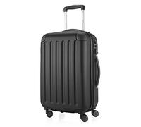 HAUPTSTADTKOFFER - SPREE - Bagaglio a mano, Valigia rigida, Trolley espandibile, 4 ruote doppie, TSA, 55 cm, 42 litri, Nero
