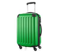 HAUPTSTADTKOFFER - SPREE - Bagaglio a mano, Valigia rigida, Trolley espandibile, 4 ruote doppie, TSA, 55 cm, 42 litri, Verde