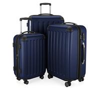 HAUPTSTADTKOFFER - Spree - Set di 3 Valigie Trolley rigido TSA 4 ruote ABS, (S, M, L) Blu Scuro