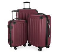 HAUPTSTADTKOFFER - Spree - Set di 3 Valigie Trolley rigido TSA 4 ruote ABS, (S, M, L) Borgogna