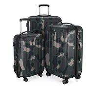 HAUPTSTADTKOFFER - Spree - Set di 3 Valigie Trolley rigido TSA 4 ruote ABS, (S, M, L) Camuffamento