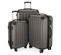 HAUPTSTADTKOFFER - Spree - Set di 3 Valigie Trolley rigido TSA 4 ruote ABS, (S, M, L) Grafite