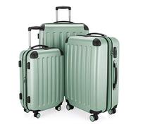 HAUPTSTADTKOFFER - SPREE - Set di 3 valigie, Valigie rigide, Trolley con 4 doppie ruote, Bagaglio da viaggio opaco, Set da viaggio, TSA, (S, M e L), Mint