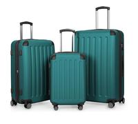 Hauptstadtkoffer - SPREE - Set di 3 valigie, Valigie rigide, Trolley con 4 doppie ruote, Bagaglio da viaggio opaco, Set da viaggio, TSA, (S, M e L), AquaVerde
